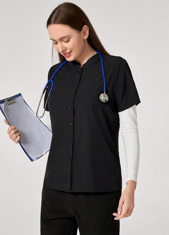 Чёрная блуза SHEIN