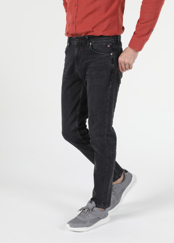 Темно-серые демисезонные зауженные джинсы 067 JACK Colin's