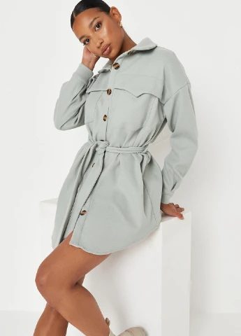 М'ятна кежуал сукня сукня-сорочка Missguided однотонна