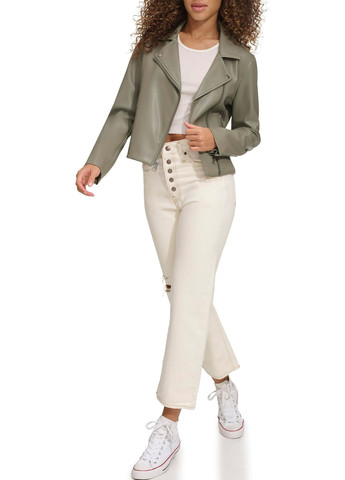 Зеленая демисезонная куртка косуха Levi's