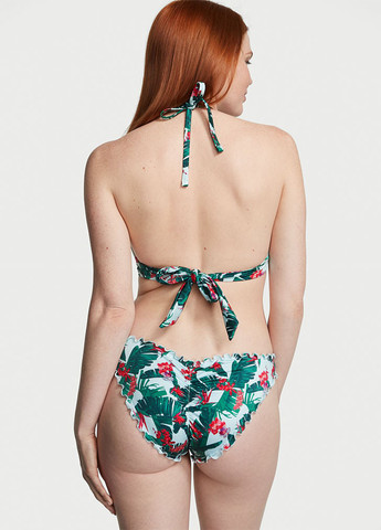 Зеленый летний купальник (лиф, трусики) халтер, раздельный Victoria's Secret
