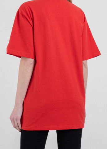 Красная всесезон черная футболка oversize с логотипом Gucci