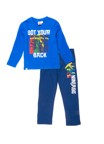 Синяя всесезон пижама (лонгслив, брюки) лонгслив + брюки Lego Wear
