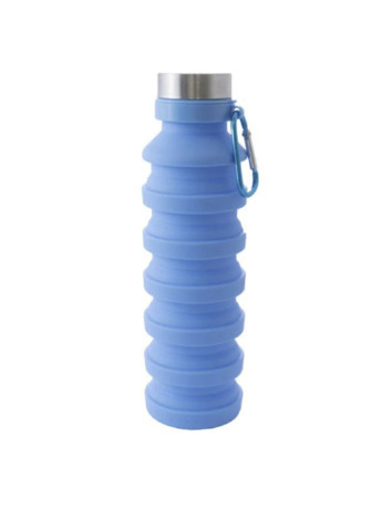 Складная силиконовая бутылка LUX Bottle 550 мл легкая и компактная для путешествий XO синяя