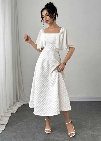 Білий святковий, вечірня сукня кльош SHEIN однотонна