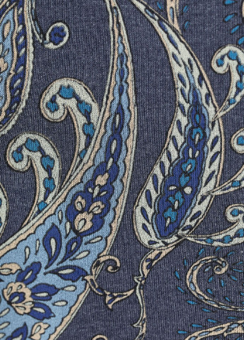 Світшот H&M - крій орнамент темно-синій кежуал - (252299044)