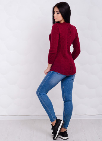Бордовый зимний пуловер пуловер Larionoff
