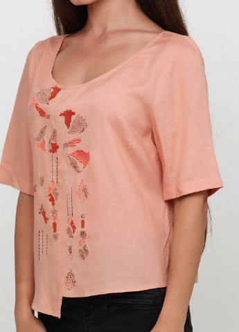 Персиковая демисезонная блуза Nitya