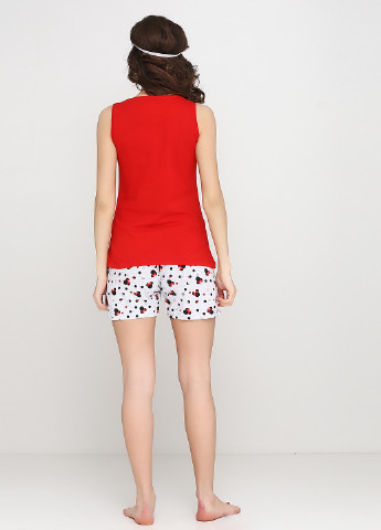 Красная всесезон пижама (майка, шорты, маска для сна) Disney