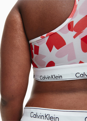 Червоний топ бюстгальтер Calvin Klein без кісточок поліамід