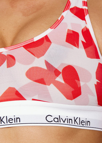 Червоний топ бюстгальтер Calvin Klein без кісточок поліамід