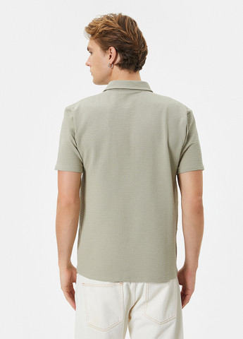 Мятная футболка-поло для мужчин KOTON однотонная