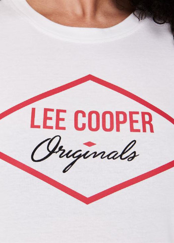 Біла літня футболка Lee Cooper