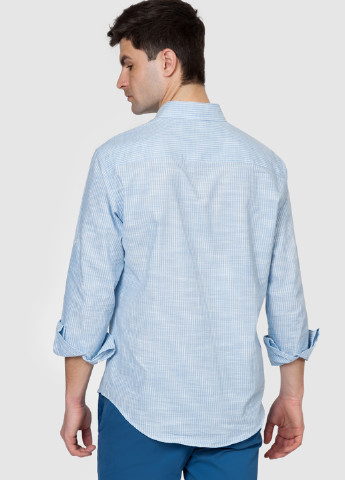 Голубой кэжуал рубашка в полоску Arber