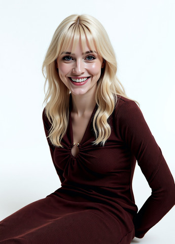 Коричнева кежуал сукня в стилі армпір Reserved однотонна