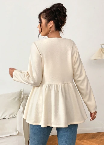 Кремовый демисезонный кардиган SHEIN