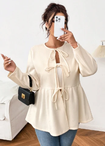 Кремовый демисезонный кардиган SHEIN