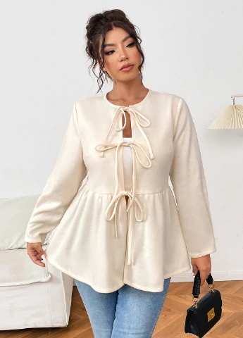 Кремовый демисезонный кардиган SHEIN