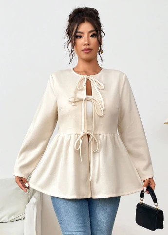 Кремовый демисезонный кардиган SHEIN