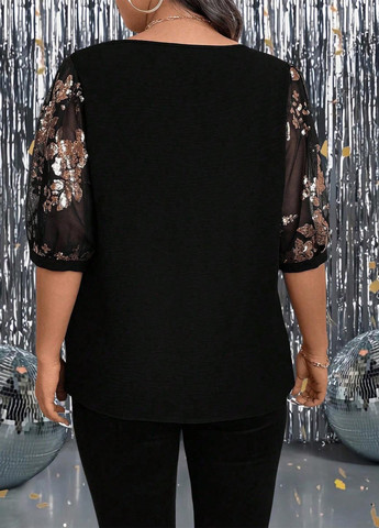 Чёрная блуза SHEIN