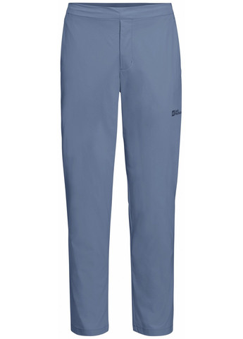 Голубые кэжуал, спортивные летние зауженные брюки Jack Wolfskin