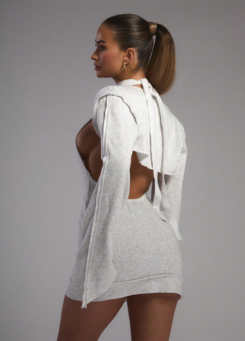 Світло-сіра кежуал сукня силуетна SHEIN меланжева