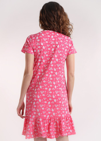 Розовое кэжуал платье BBL с цветочным принтом