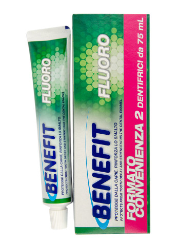 Зубна паста Fluoro з фтором 2*75 мл Benefit (219322092)