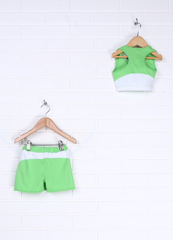 Зеленый демисезонный комплект (топ, шорты) Baby Art