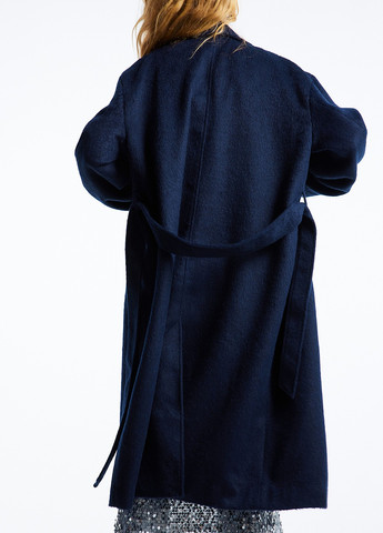 Темно-синє демісезонне Пальто двобортне H&M