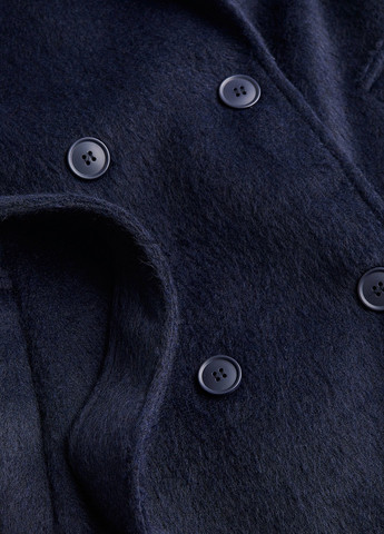 Темно-синє демісезонне Пальто двобортне H&M