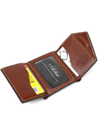 Мужское кожаное портмоне 10х10х1 см Grande Pelle (252133641)