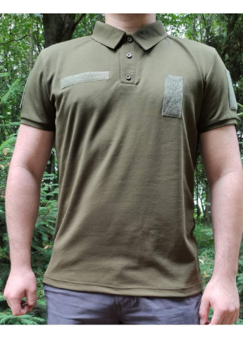 Хаки (оливковая) футболка мужская тактическая поло потоотводящая кулмакс всу (зсу) украина 7205 xl 52 р хаки No Brand