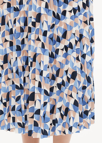 Разноцветная кэжуал с геометрическим узором юбка Tom Tailor плиссе