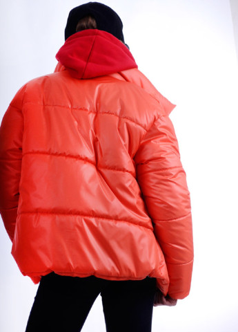 Помаранчева демісезонна демісезонна укорочена куртка оверсайз Luxik демисезонная куртка