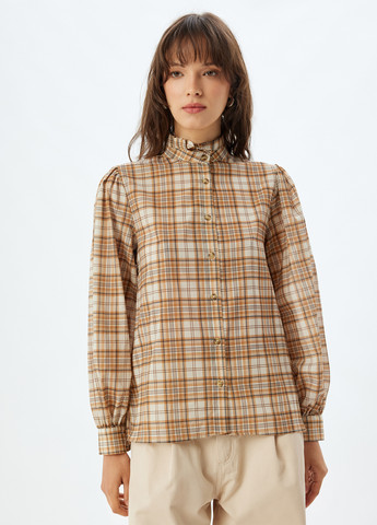 Светло-коричневая блуза KOTON