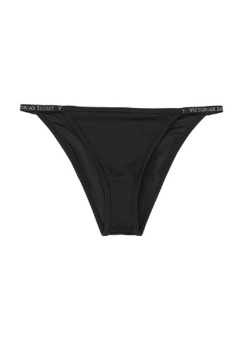 Черные купальные трусики-плавки с логотипом Victoria's Secret