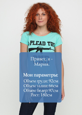 Бирюзовая летняя футболка Poncik
