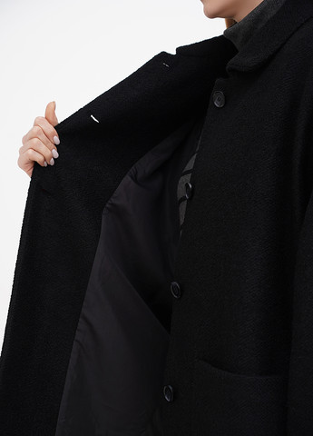 Черное демисезонное Пальто однобортное Monki