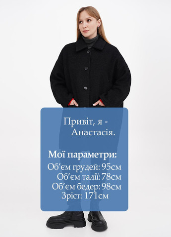 Черное демисезонное Пальто однобортное Monki