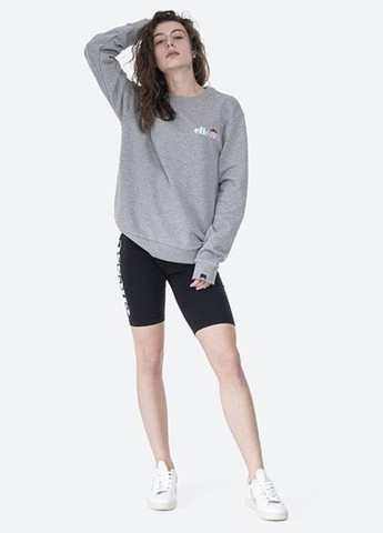 Сірий світшот sgs08847-grey-marl Ellesse меланж нашивки, вишивка (322022462)