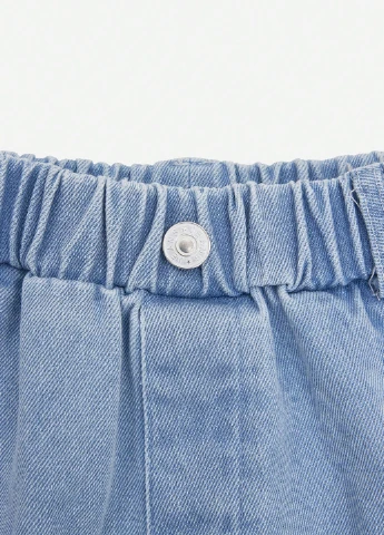 Синие летние каррот фит джинсы SHEIN