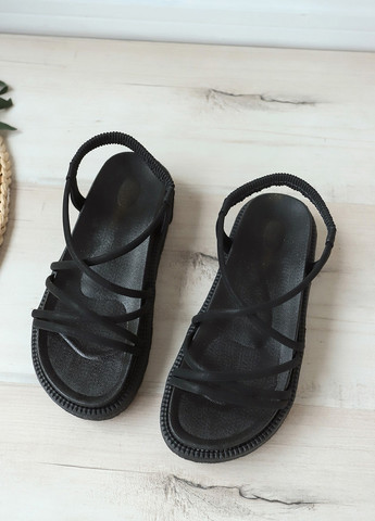 Черные босоножки SHEIN на резинке