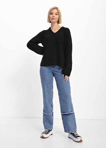 Черный демисезонный пуловер пуловер Sewel