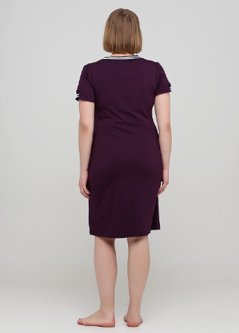 Темно-фіолетова домашній сукня сукня-футболка ROMEO LIFE однотонна