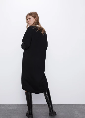 Чорна кежуал плаття, сукня Zara однотонна