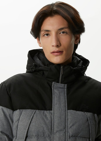 Серая зимняя куртка Lacoste