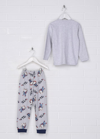 Серая всесезон пижама (лонгслив, брюки) Vitmo baby
