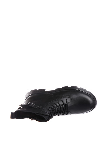 Зимние ботинки берцы Fashion на тракторной подошве, с пряжкой, со шнуровкой