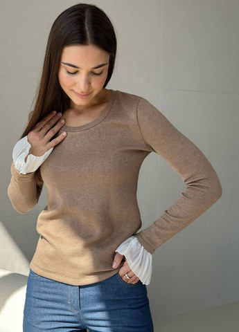 Темно-бежевий демісезонний джемпер джемпер No Brand